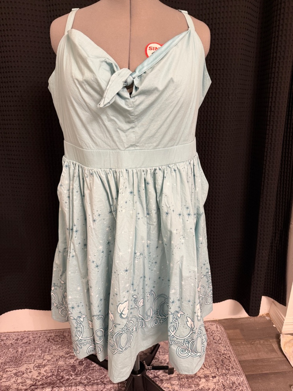 torrid Light Blue Sleeveless Tie-Front Fit & Flare Dress